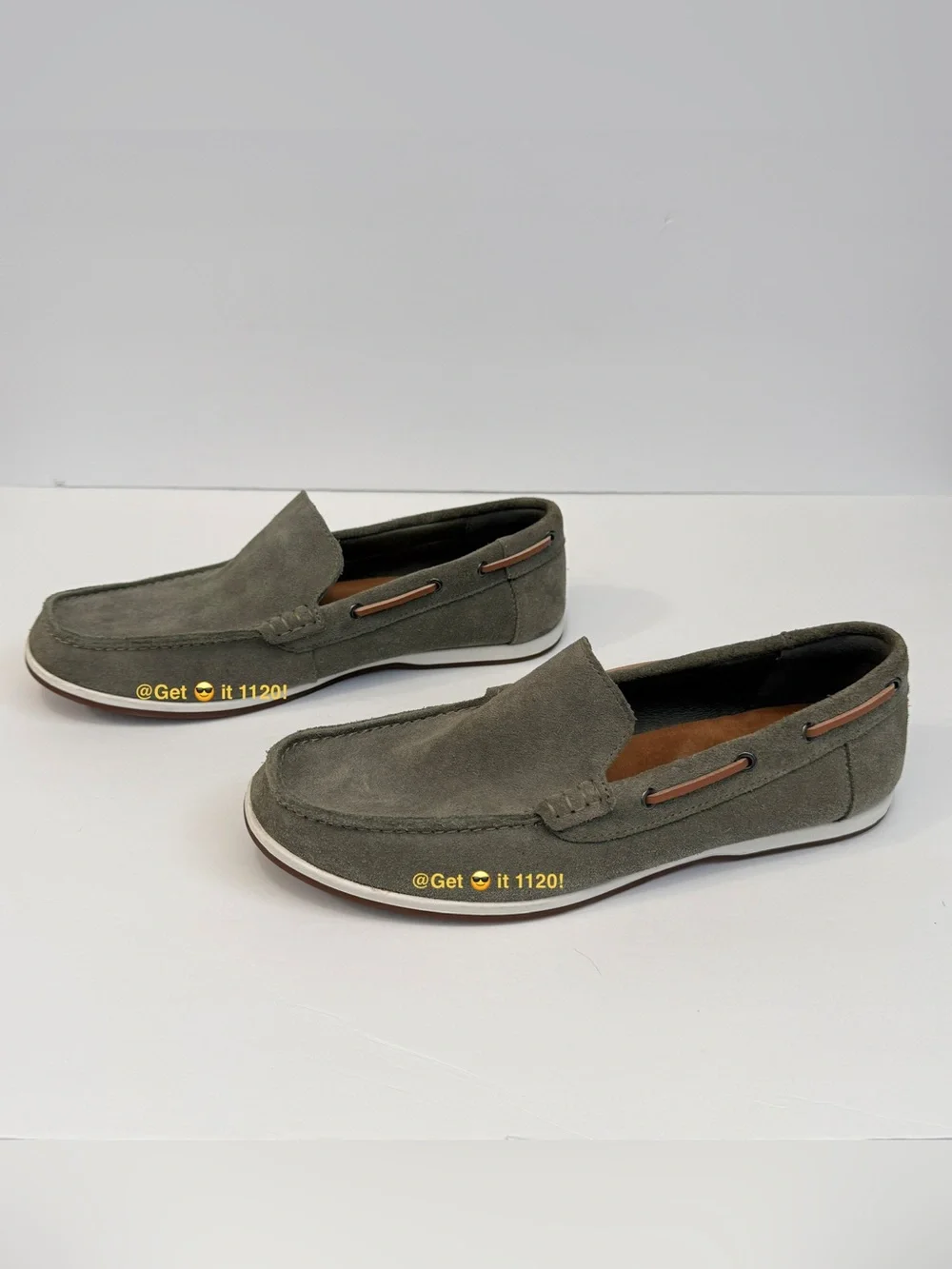 Clarks Morven Sun Men’s Slip-On Olive Suede Leather Shoes 261481757 Size 10 US
